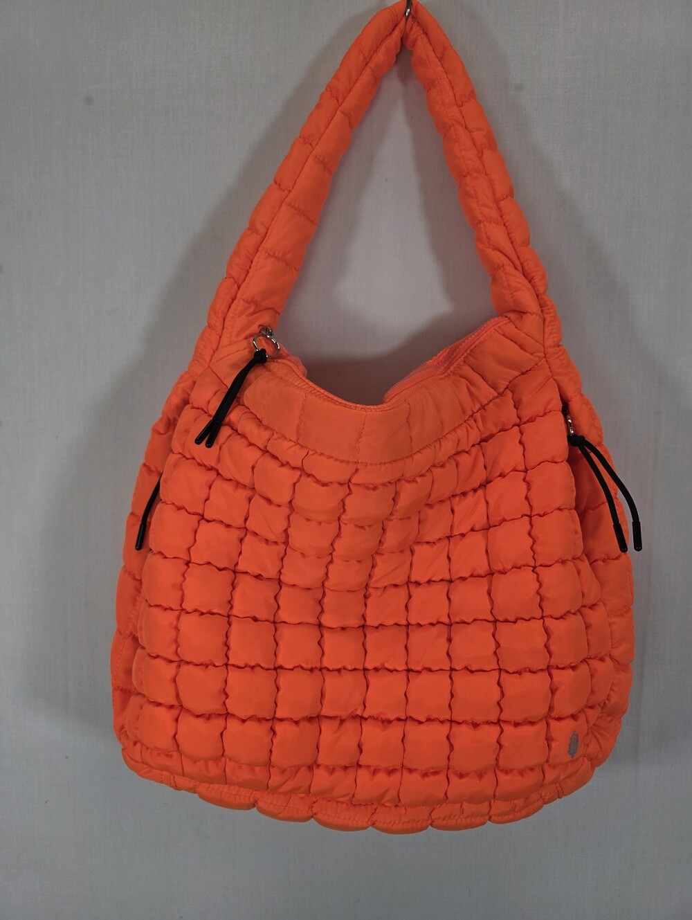Free People FP Movement Orange Quilted Carryall Puffer Tote Bag